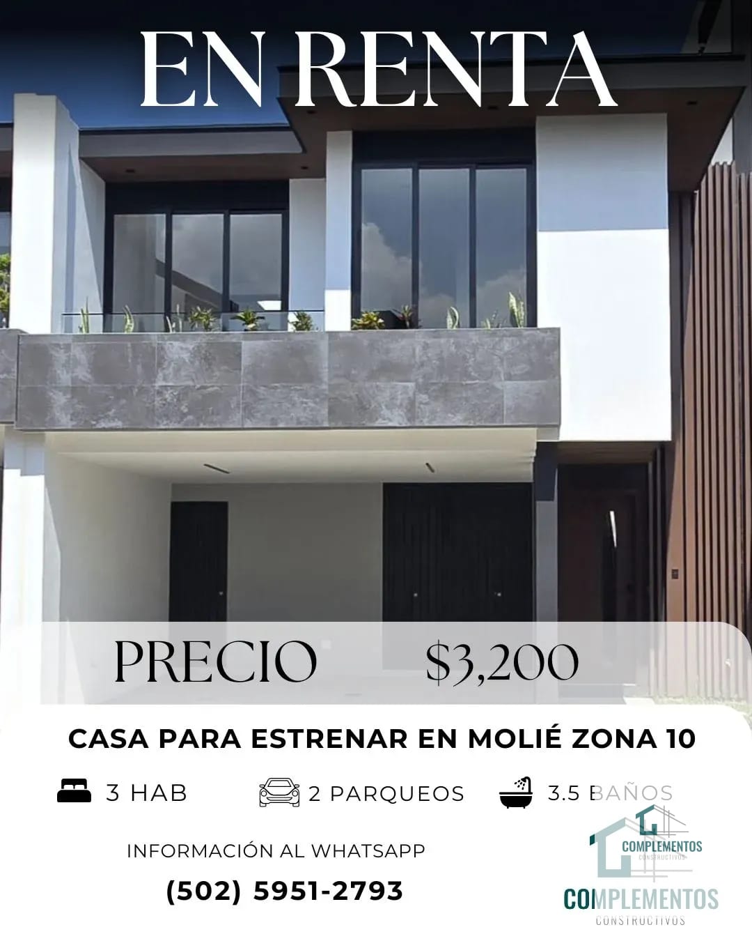Molié, Casa en Renta Zona 10 — Casa en Alquiler en Zona 10, Guatemala, Ciudad — foto 1 de 11