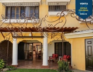 CASA  EN VENTA ESTILO COLONIAL - FUERA DE GARITA - SOBRE 20 CALLE ZONA 10 — Casa en Venta en Zona 10, Guatemala, Ciudad — miniatura 1 de 12